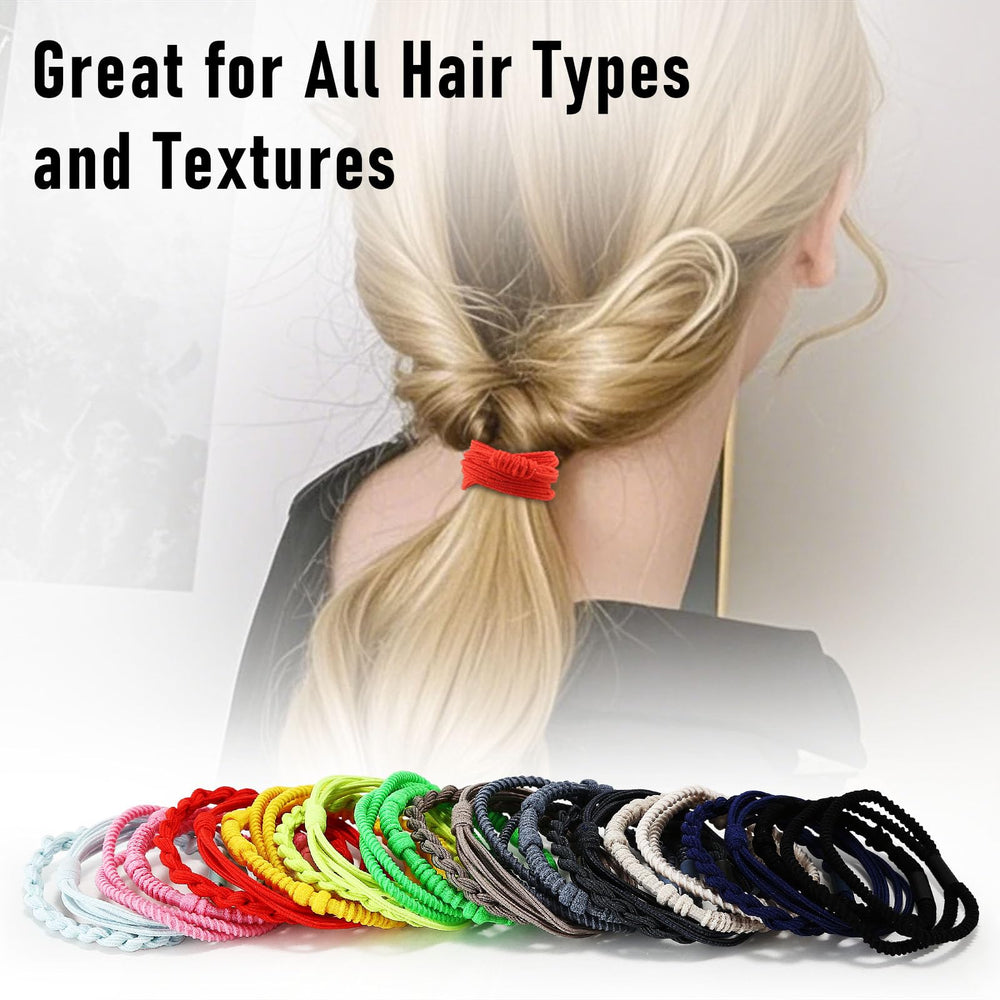 Wgniip boho hair ties soft-nylon-texture emphasizes snag-free removal