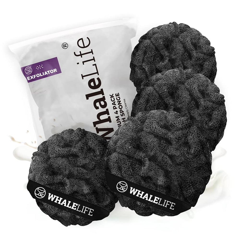 WhaleLife loofah outer-layer closeup showing exfoliating texture for refreshed skin.