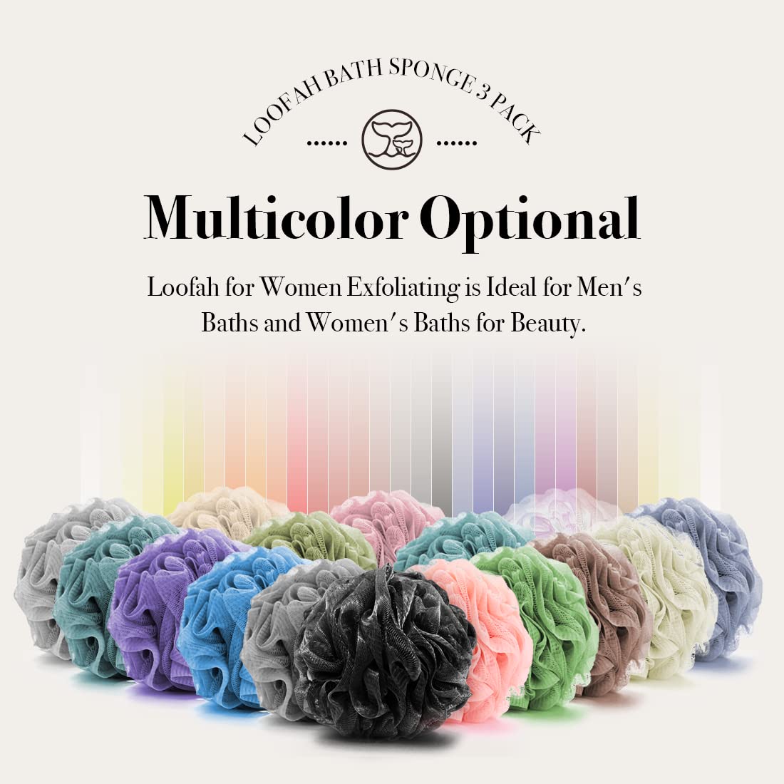 WhaleLife loofah sponge family multi-pack makes shared showers easy and affordable.