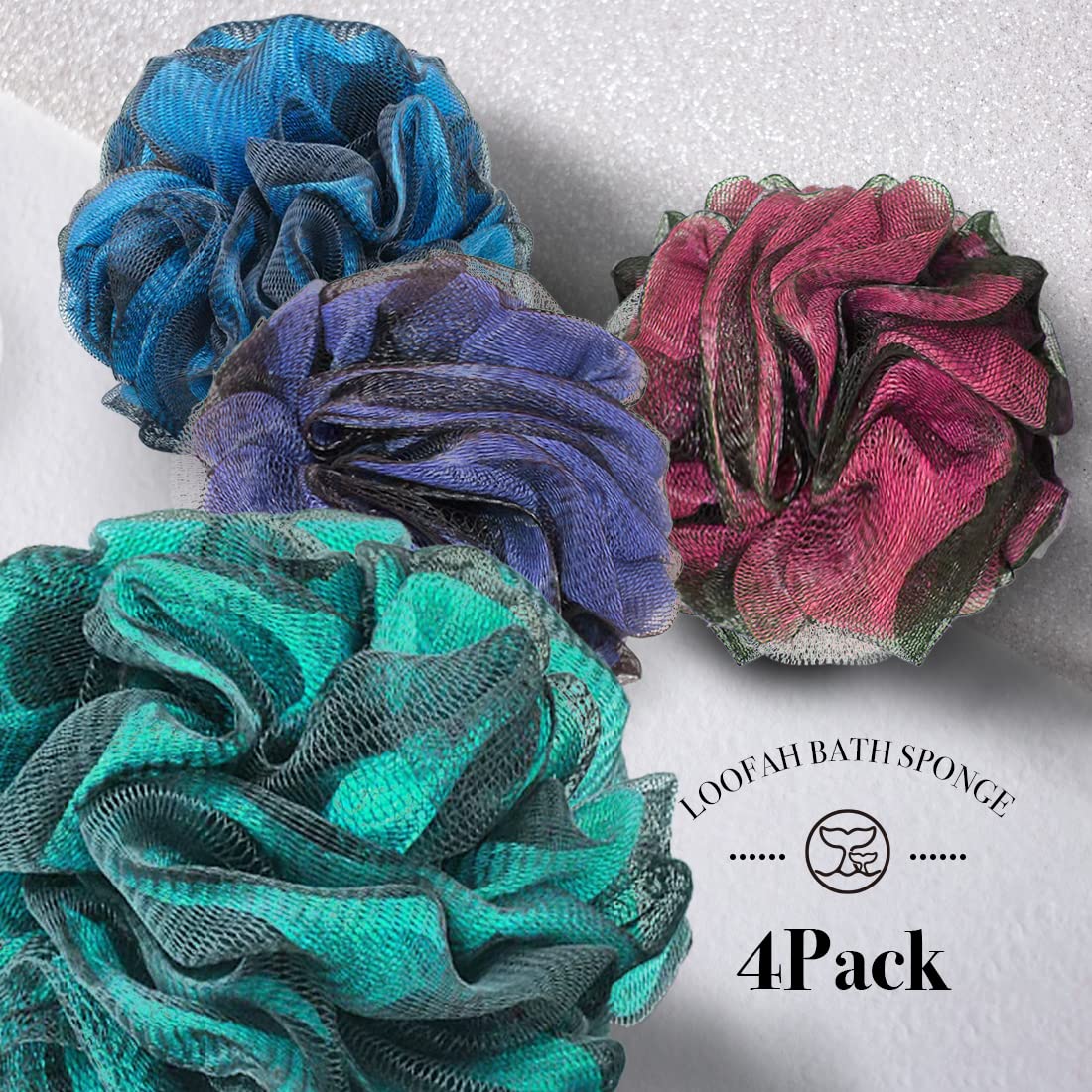 WhaleLife loofah sponge foam-rich lather helps soap go farther for gentle cleansing.