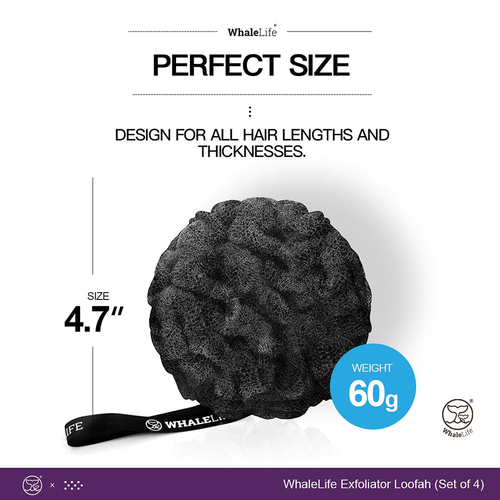 WhaleLife loofah suited for men and women during shower routines.