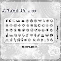Whaline Gothic Halloween skull nail plate for bold, statement manicure designs.