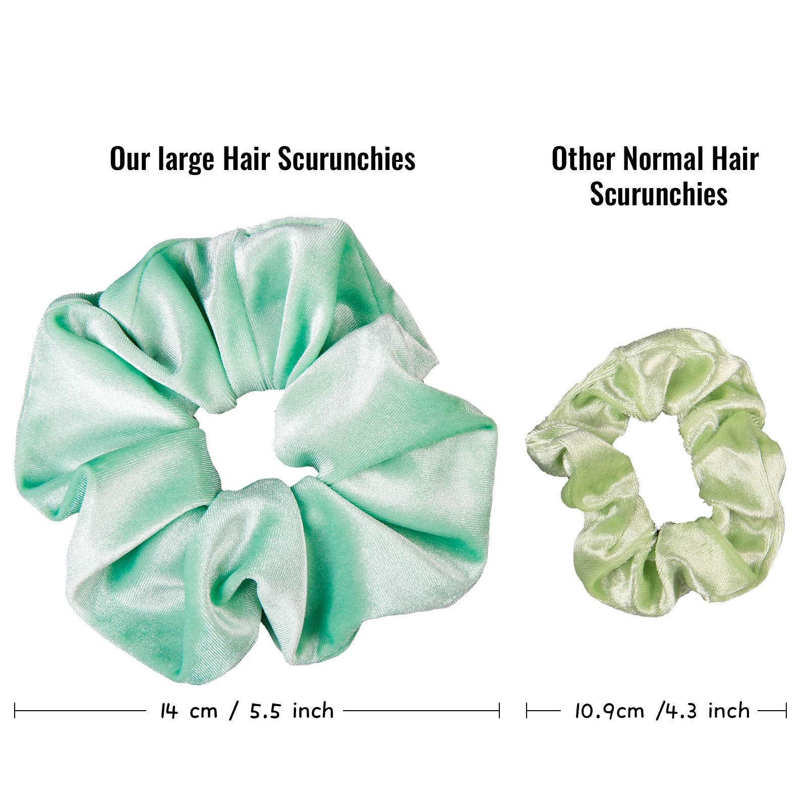 Whaline ice cream color scrunchies with a 14cm outer diameter secure styling.