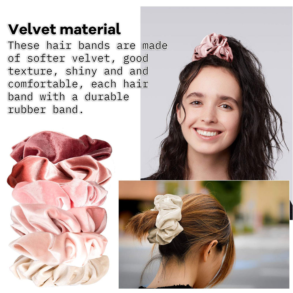 Whaline velvet scrunchies ideal for parties and ceremonies.