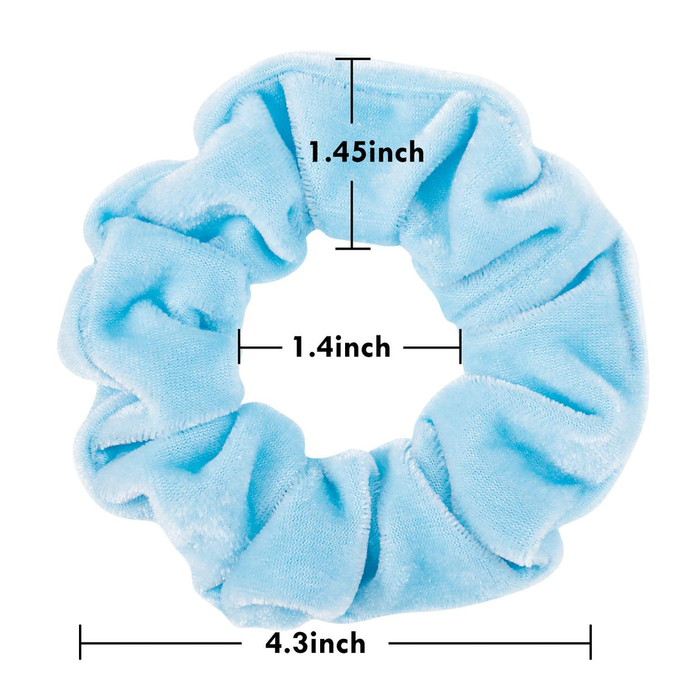 Whaline pastel velvet scrunchies in macaron colors showcase soft texture for everyday styling