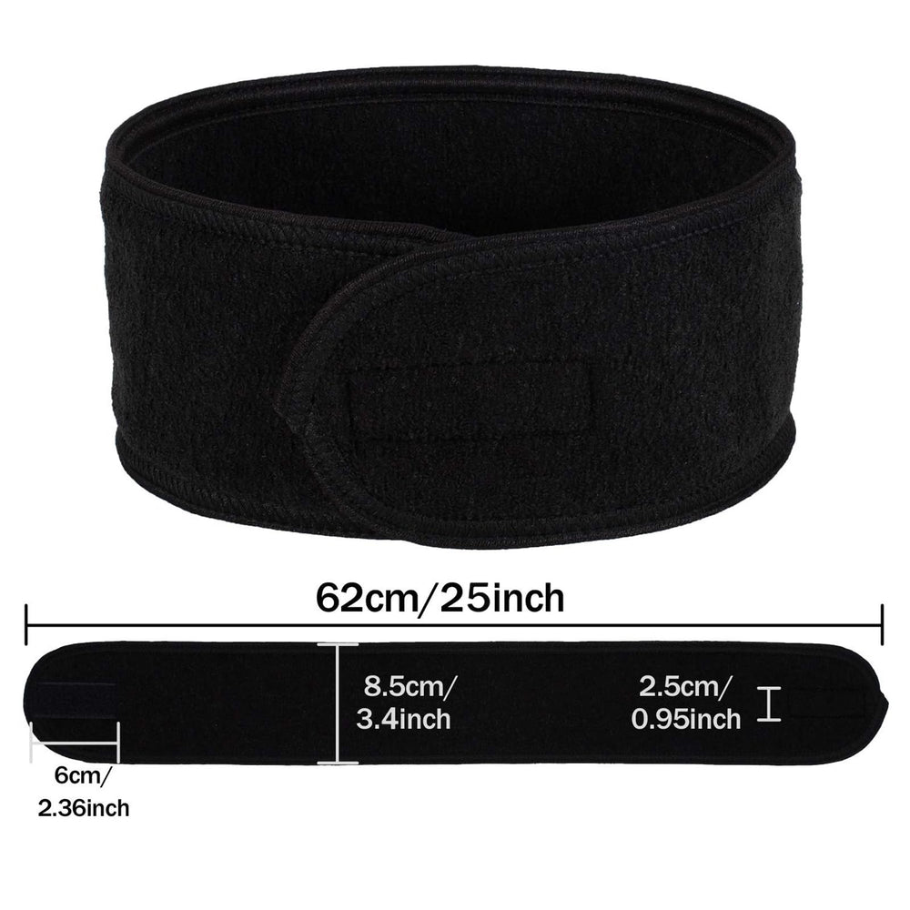 Whaline spa headband gray detail emphasizing gentle washable fabric for daily facials.