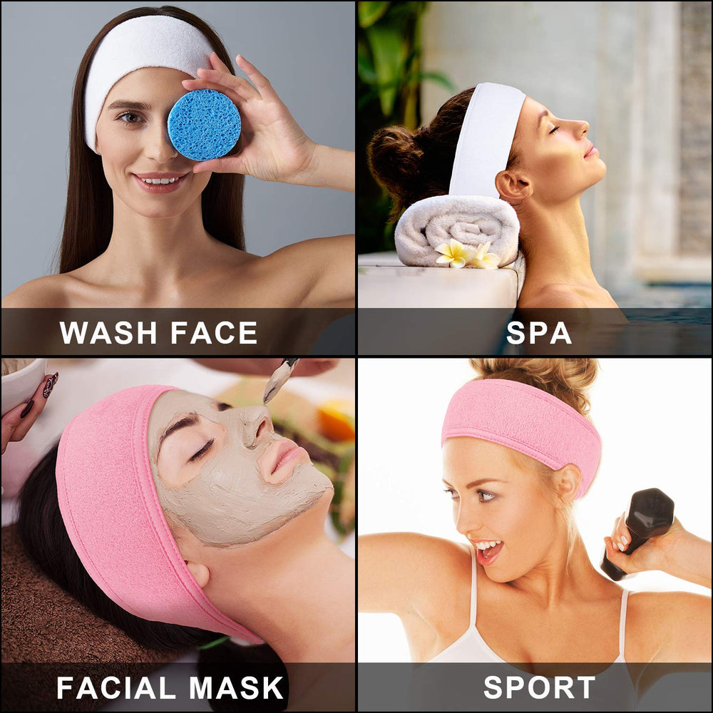 Whaline spa headband for shower and makeup uses