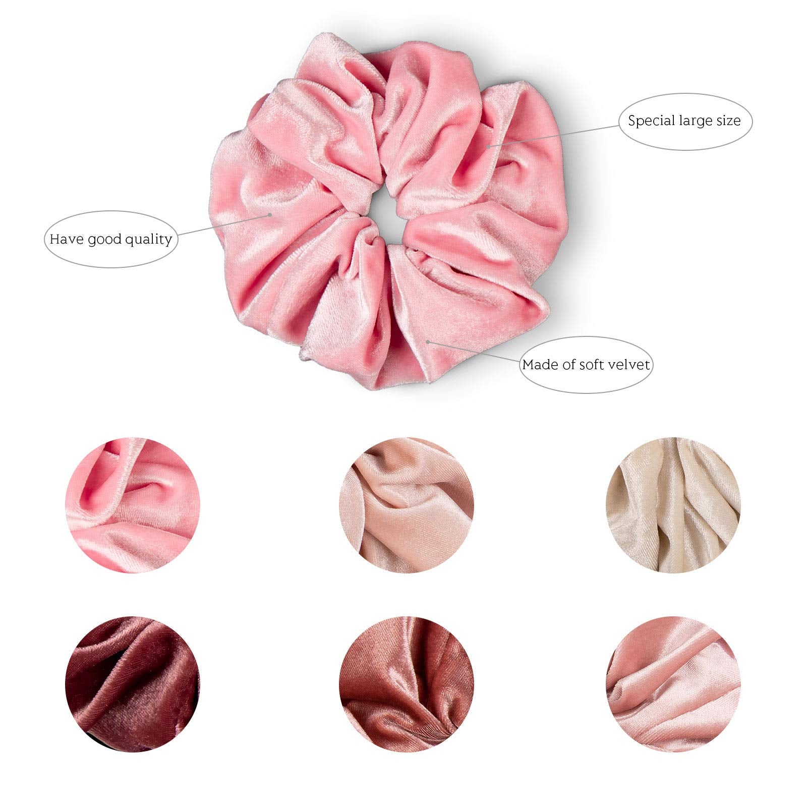 Whaline scrunchie with durable elastic band for secure hold.