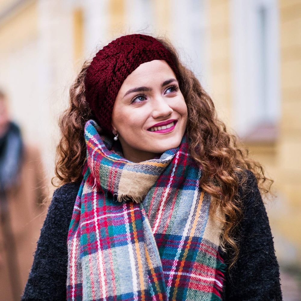 Whaline twist knitted headband black for classic winter looks