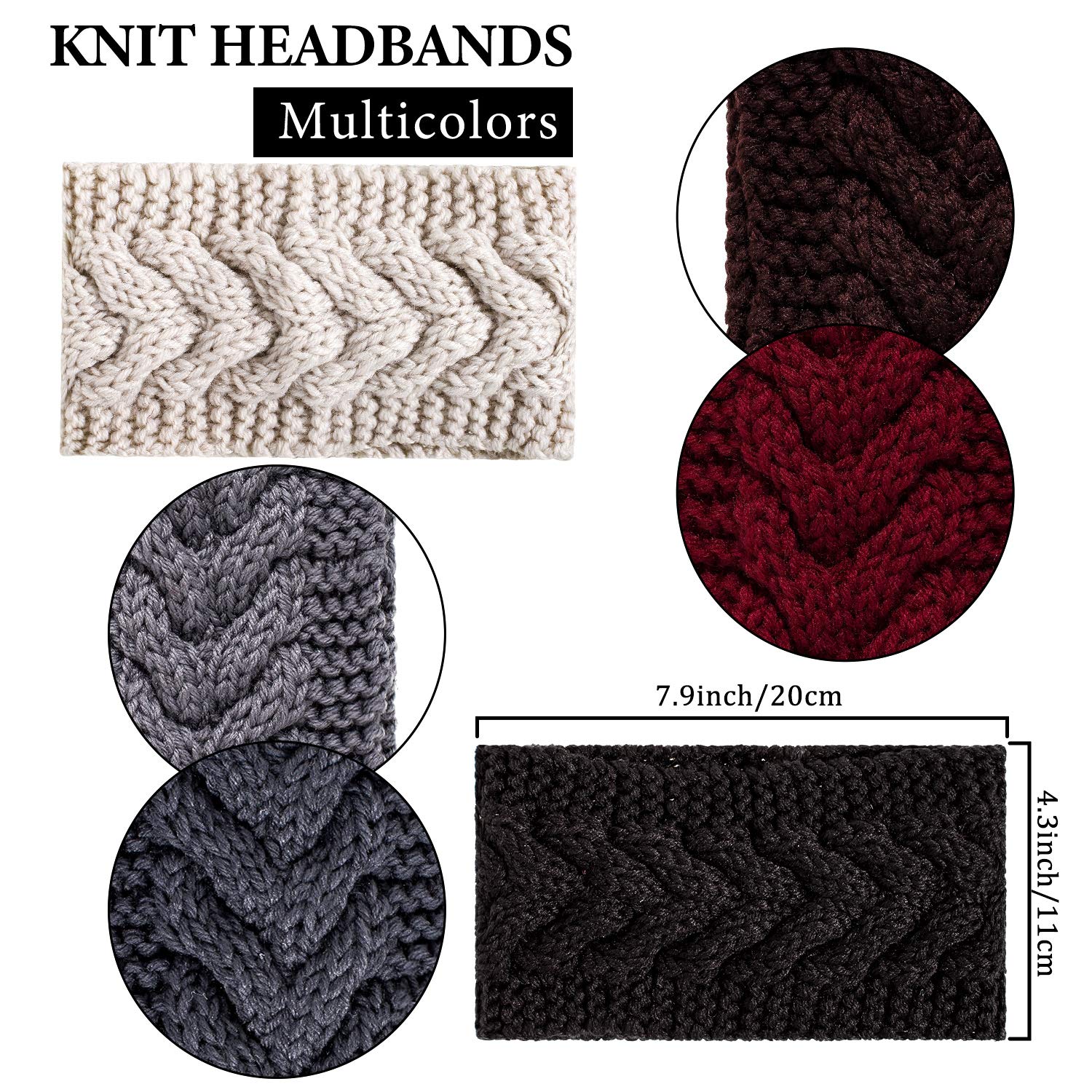 Whaline crochet headband grey for versatile everyday styling