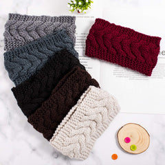 Whaline twist knitted headband wine red adds bold color to outfits