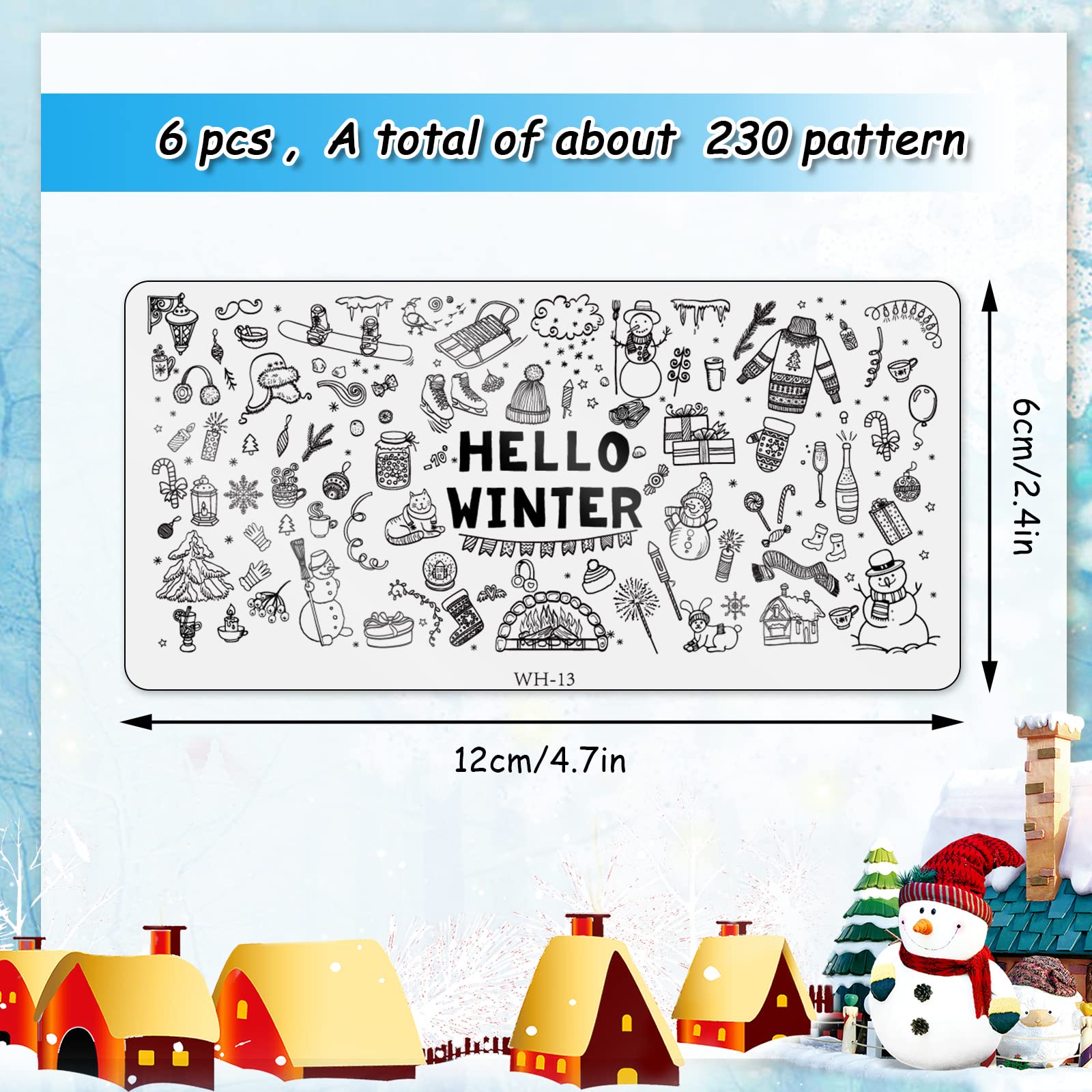 Whaline pine tree plate helps create seasonal nature-inspired nails at home.