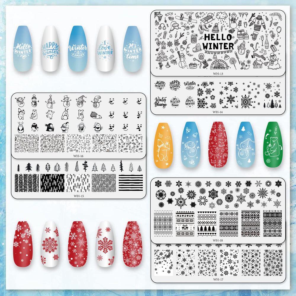 Whaline sweater motif plate offers cozy-inspired nail art for holiday looks.