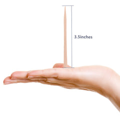 Whaline wood spatula applicators with smooth surface for hygienic wax applications.