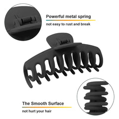 WHAVEL large black hair clip teeth designed for thick hair with strong grip.