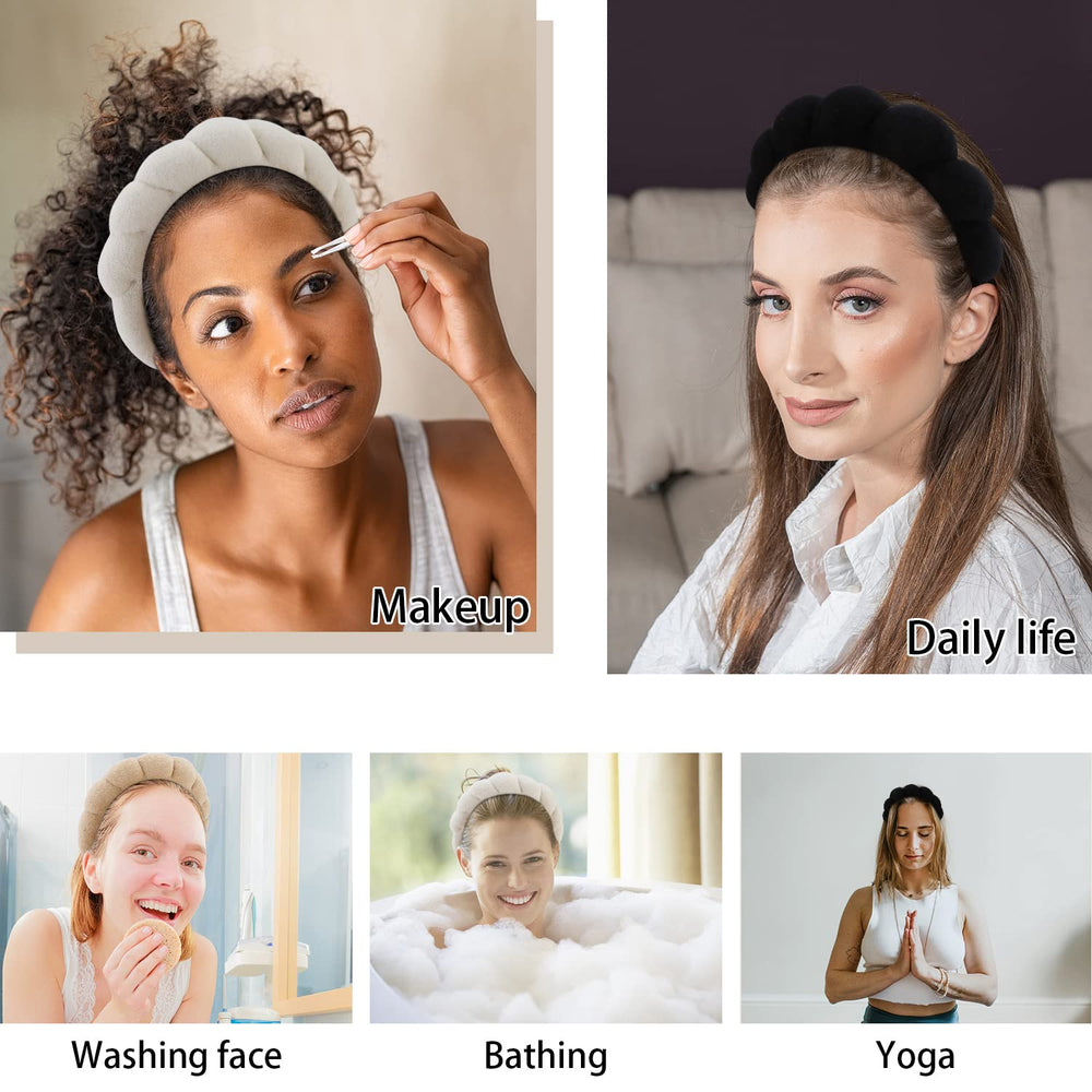 WHAVEL spa headband with absorbent terry fabric excels at drying during skincare.