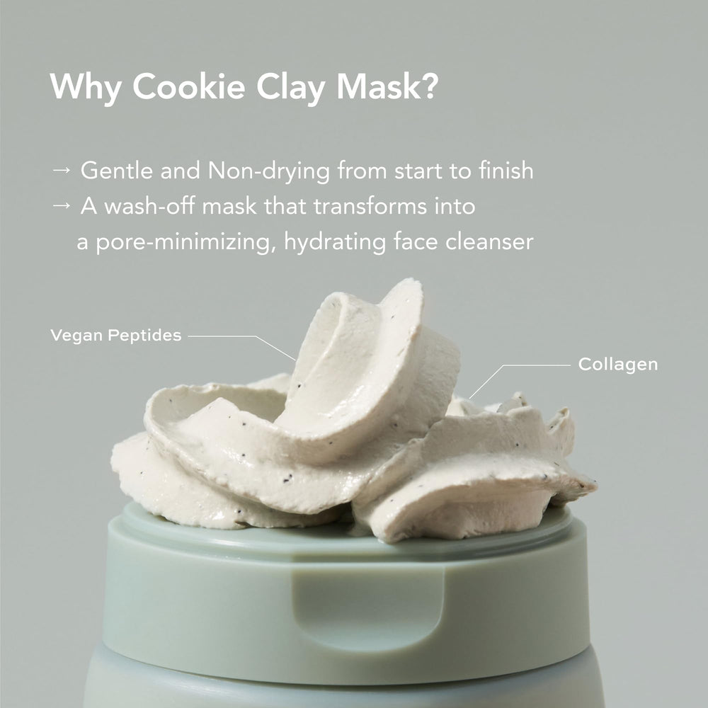 Whipped Semo charcoal clay face wash face massage shows soothing cleansing ritual.