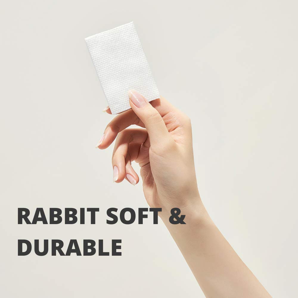 White Rabbit Naked Cotton Textured surface with perforations offers gentle exfoliation during cleansing.