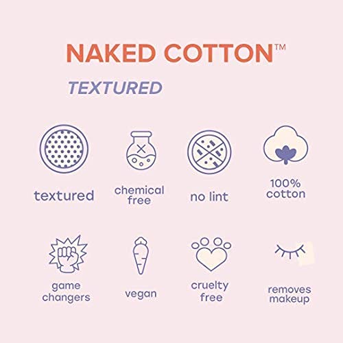 White Rabbit Naked Cotton Textured pad used for toner application and smooth absorption.