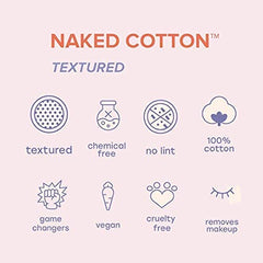 White Rabbit Naked Cotton Textured pad used for toner application and smooth absorption.