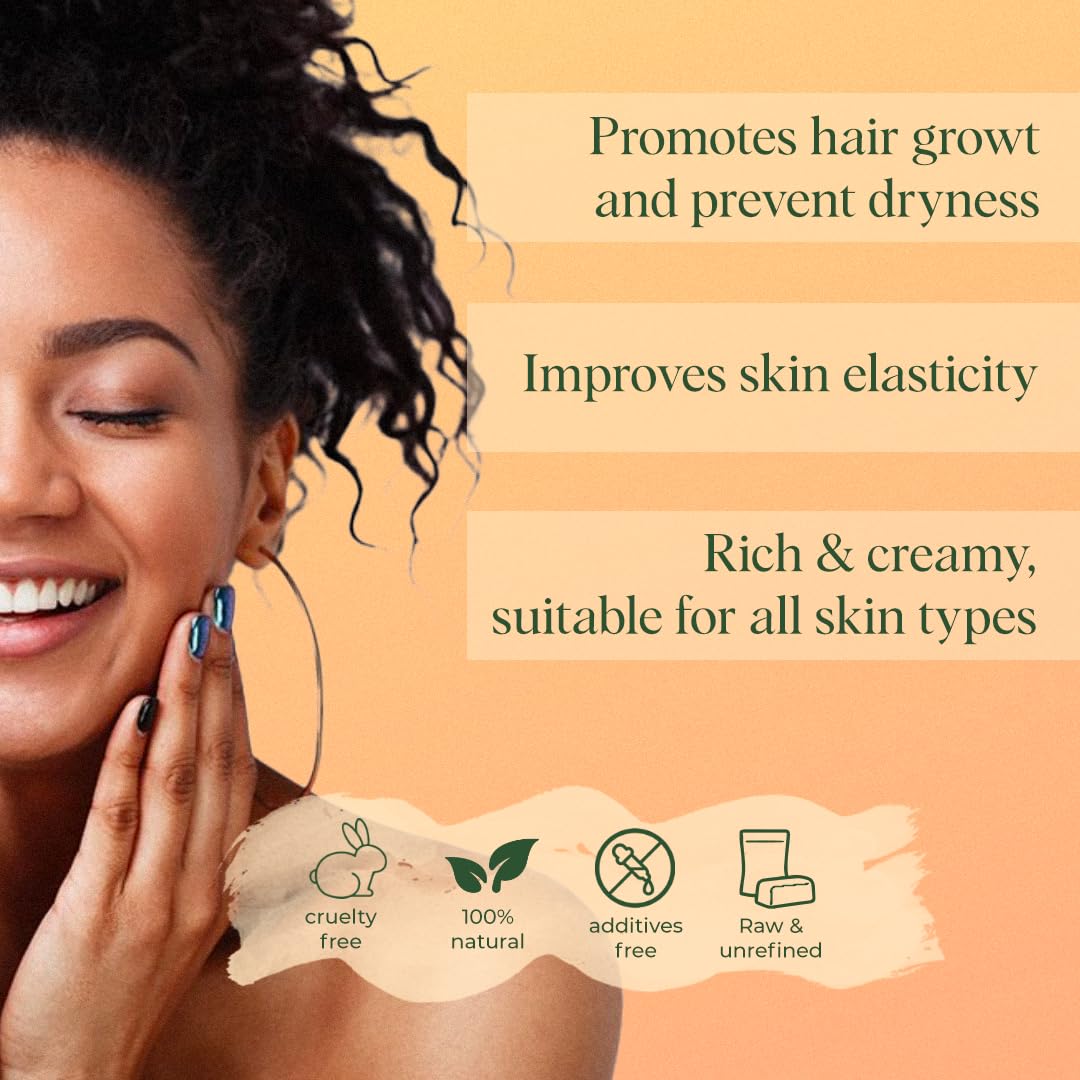White Naturals Mango Butter in hair care adds shine and strength