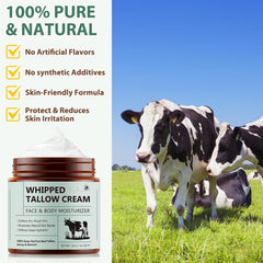 WHLH & WELL-BEING beef tallow honey balm ingredient list label focusing on natural skincare basics