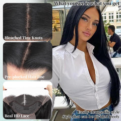 WIGAGA 26-inch straight wig shows natural density for everyday styling.