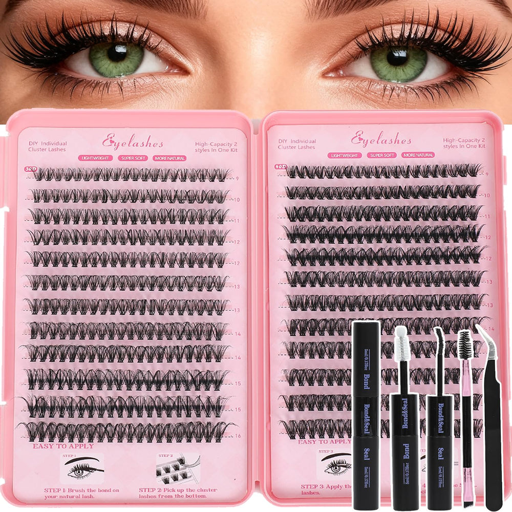 WIGICD lash clusters kit soft-band DCurl 9-16mm for comfortable at-home styling
