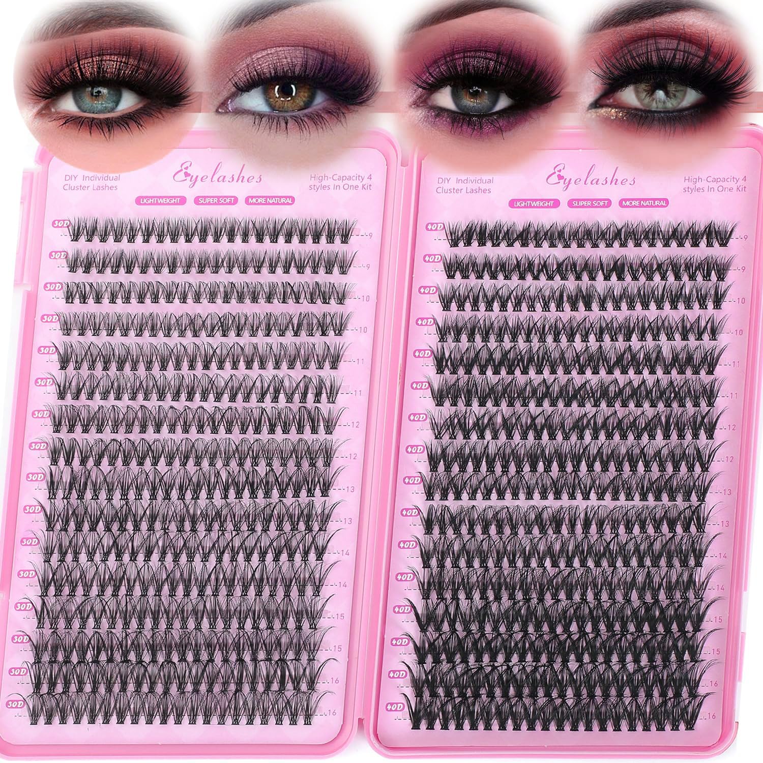 WIGICD Manga Lash Clusters box shows 640 pieces for at-home DIY lash sets