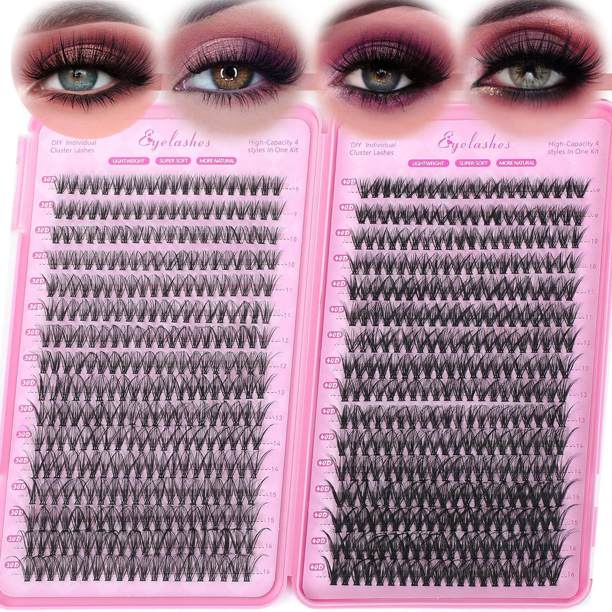 WIGICD Manga Lash Clusters box shows 640 pieces for at-home DIY lash sets