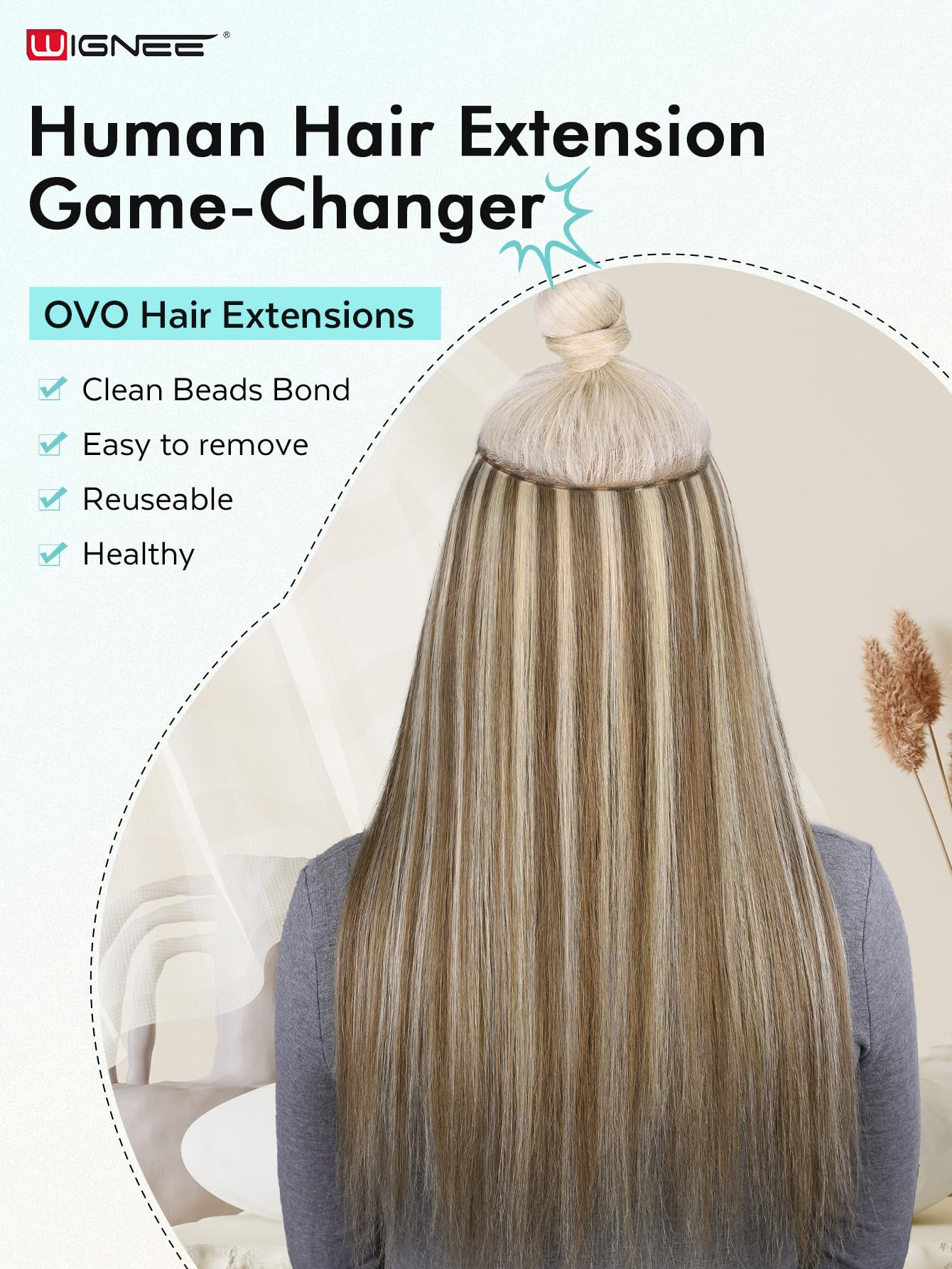 WIGNEE Butterfly OVO weft installation guide image for painless setup