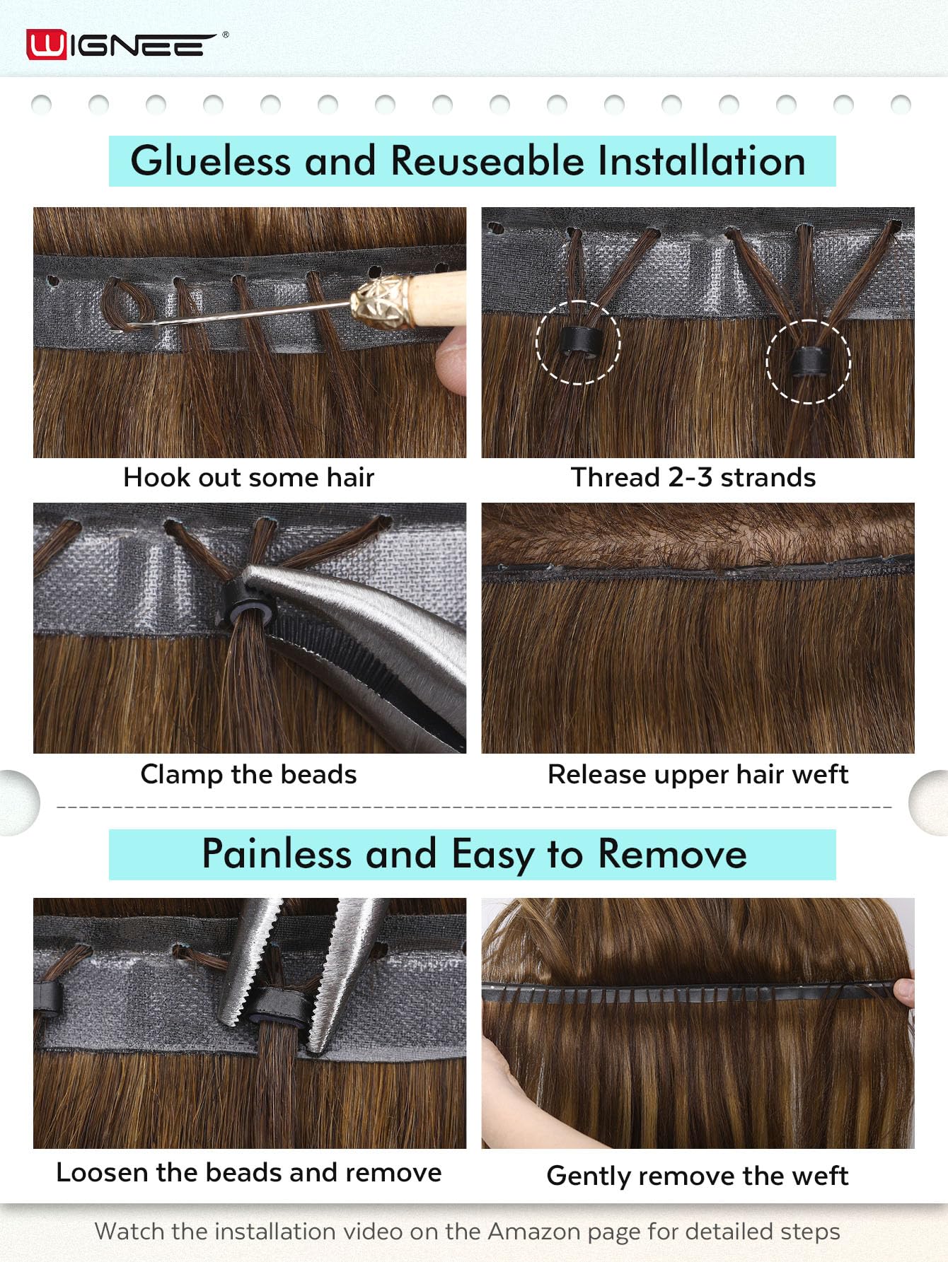 WIGNEE Butterfly OVO weft in daily wear scenario for versatile styling