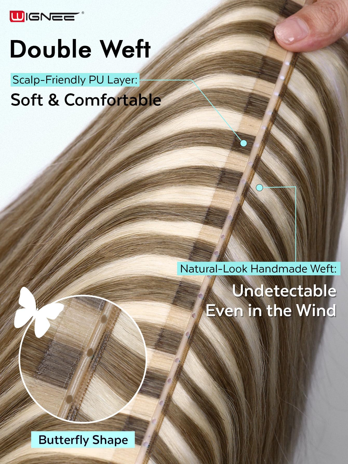 WIGNEE Butterfly OVO weft 18 inch length ready to blend with natural hair