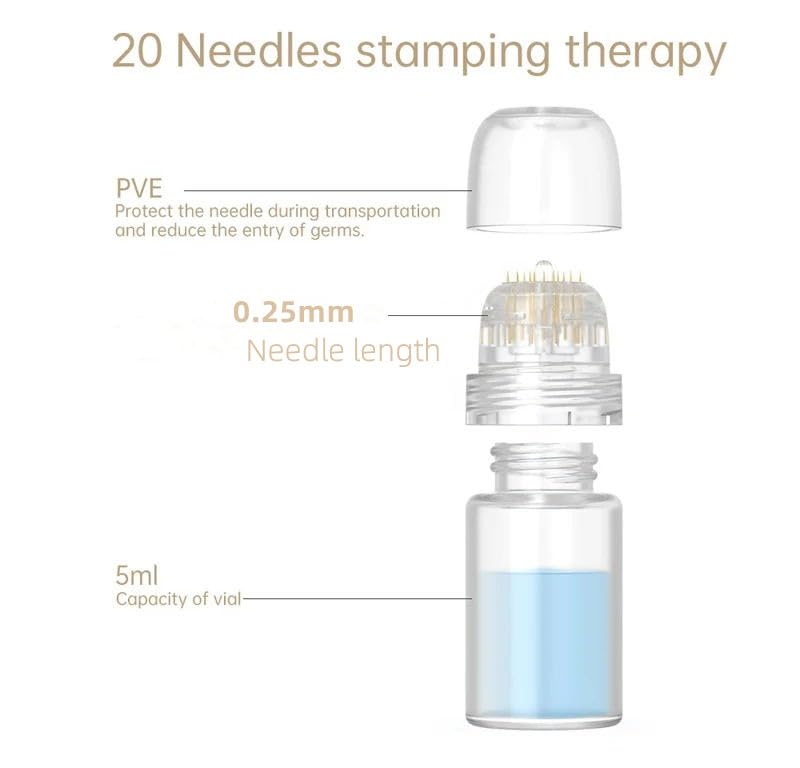 WIKICK FindWellGZ Hydra Needle Serum Applicator cap closeup ensures secure storage