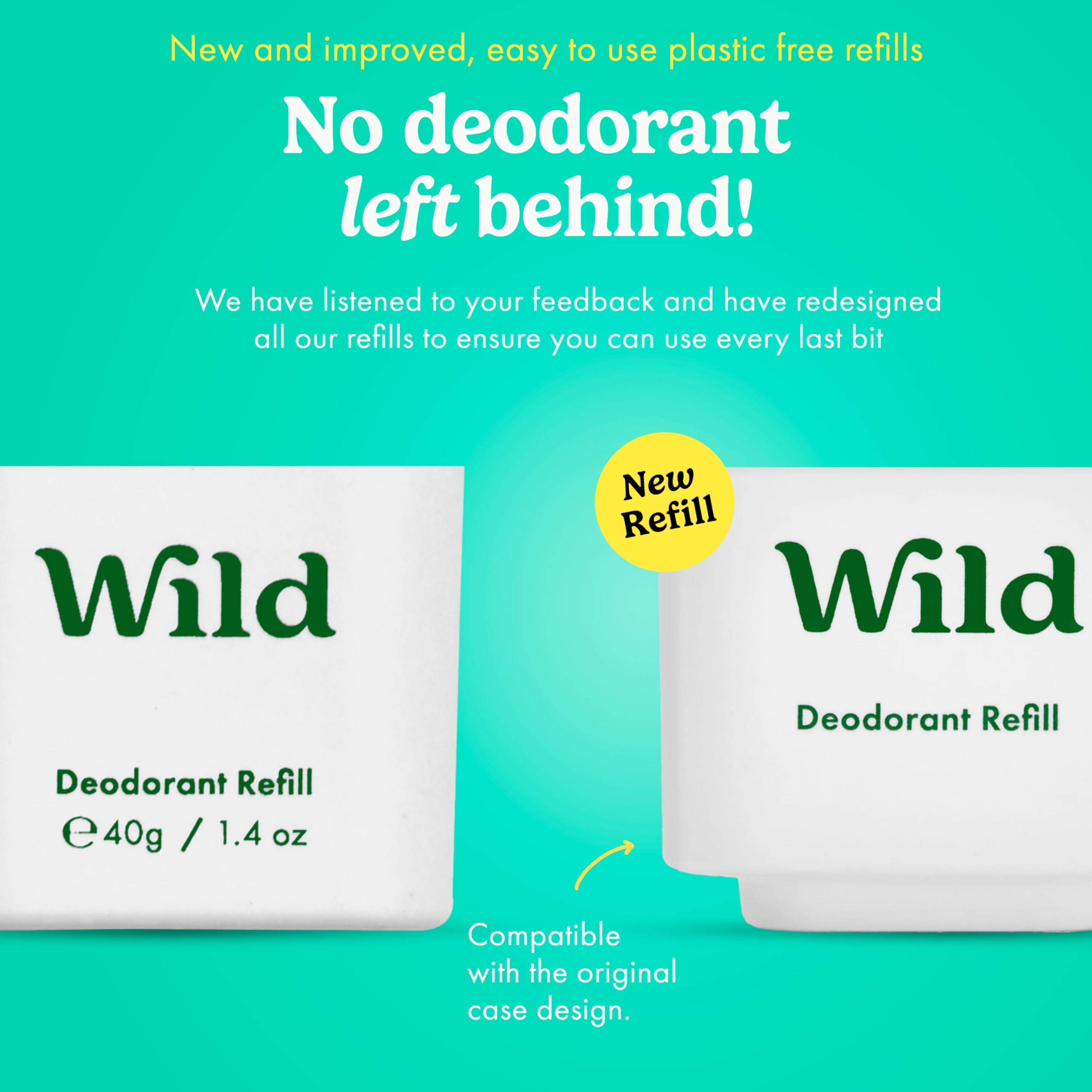 Wild deodorant pack shows three scents for versatile daily options.