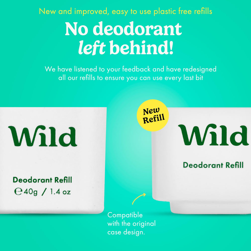Wild deodorant pack shows three scents for versatile daily options.