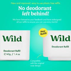 Wild deodorant pack shows three scents for versatile daily options.