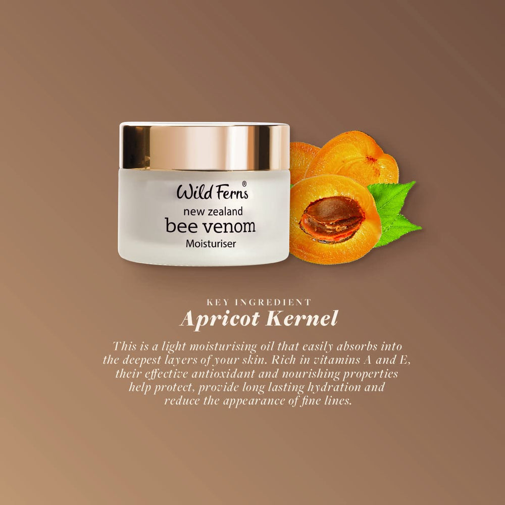 Wild Ferns moisturiser application scene suggests smooth, radiant daily skincare routine