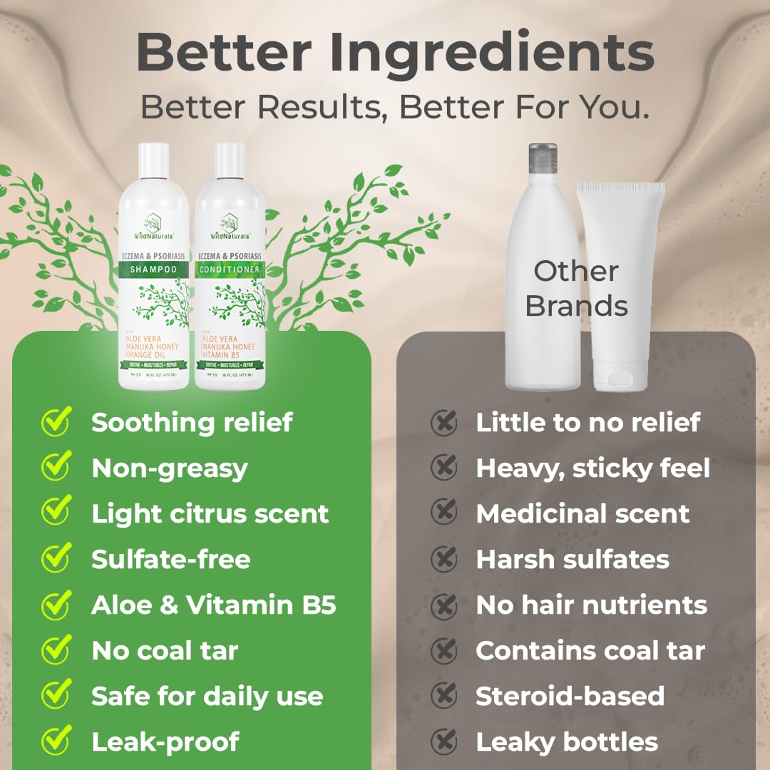 Wild Naturals cruelty-free hypoallergenic label signals gentle formula for sensitive scalps.