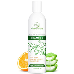 Wild Naturals eczema shampoo bottle—fragrance-free, gentle cleanse for sensitive scalps.