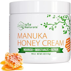 Wild Naturals Manuka Honey Moisturizer bottle pump for easy daily hydration.
