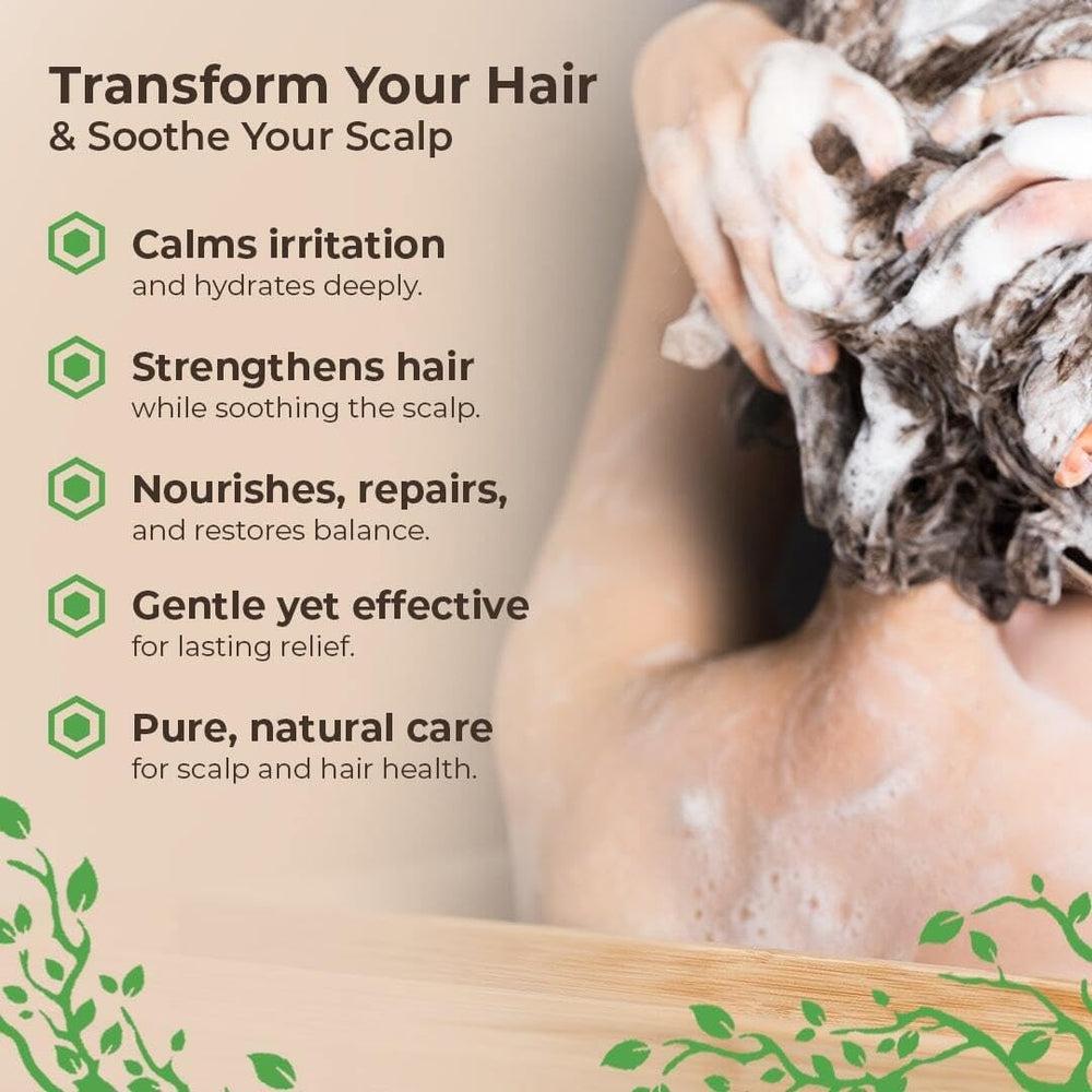 Wild Naturals psoriasis shampoo cruelty-free badge emphasizes safe, hypoallergenic care