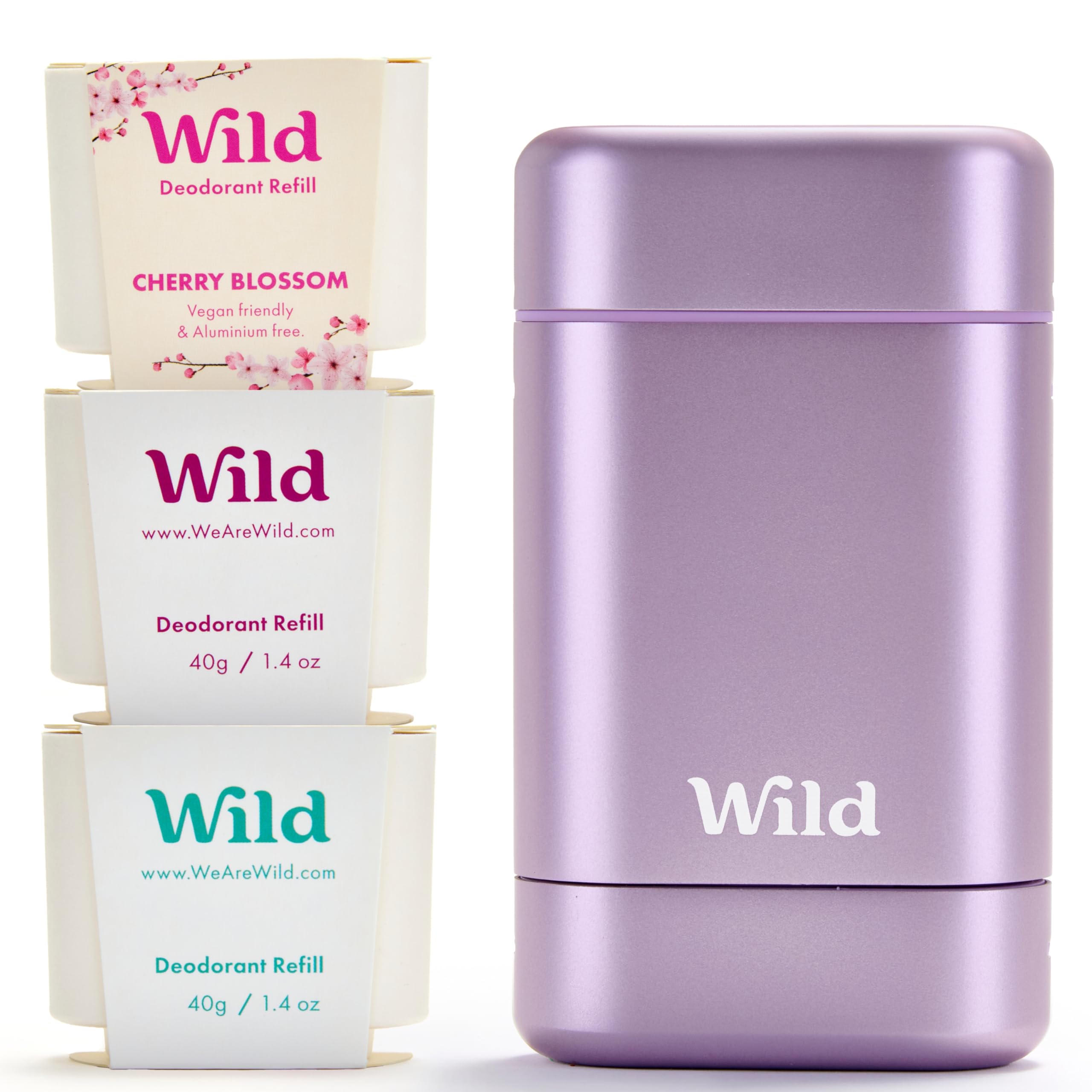 Wild Purple Case product shot demonstrates a reusable deodorant solution for zero-waste routines.