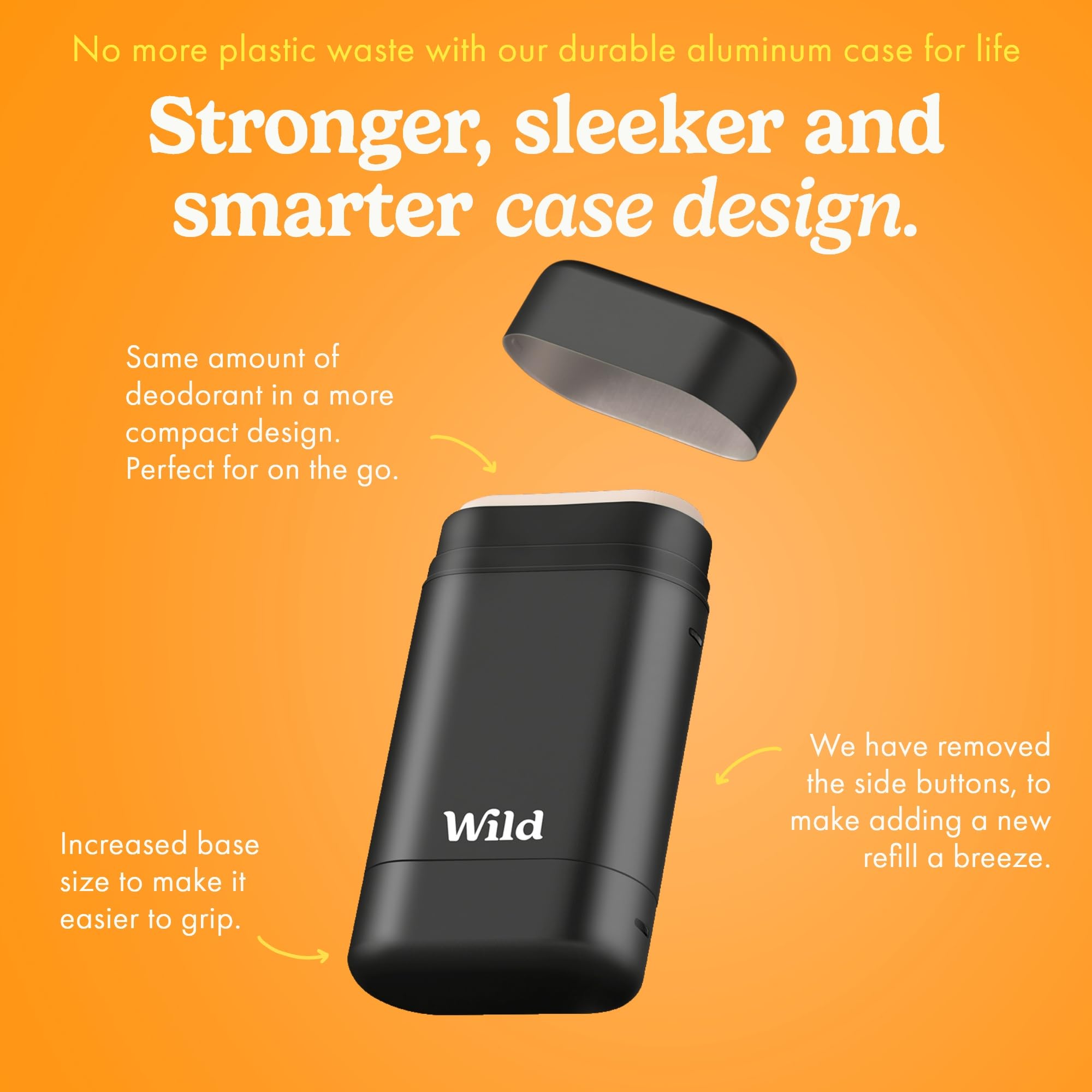 Wild refill bamboo pulp cartridge emphasizing eco-friendly, zero-plastic packaging.