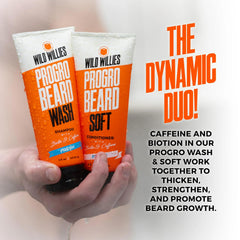 Wild Willies beard conditioner on beard demonstrates silky softening and tangles reduction
