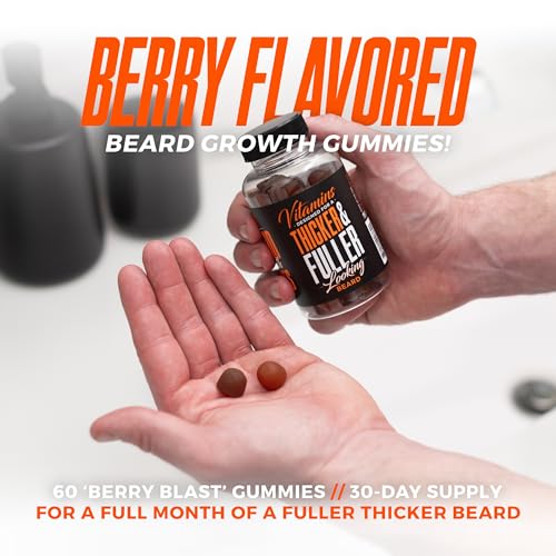 Wild Willies beard growth gummies label – highlights BioSitol AsX Complex and vitamins.