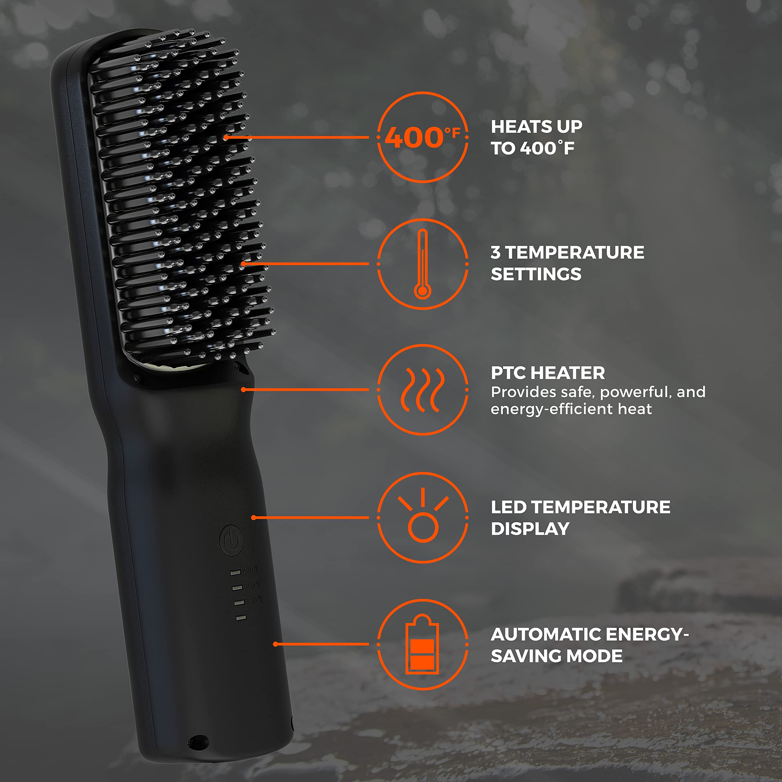 Wild Willies 2-in-1 beard brush for faster grooming and smoother hair.