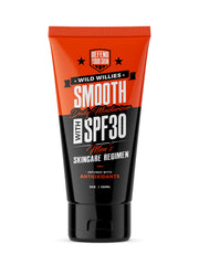 Wild Willies daily moisturizer bottle shows SPF 30 for daily protection