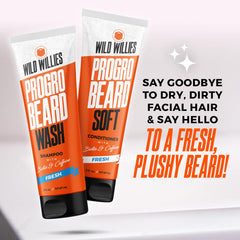 Wild Willies PROGRO beard care with biotin and caffeine for healthier-looking growth