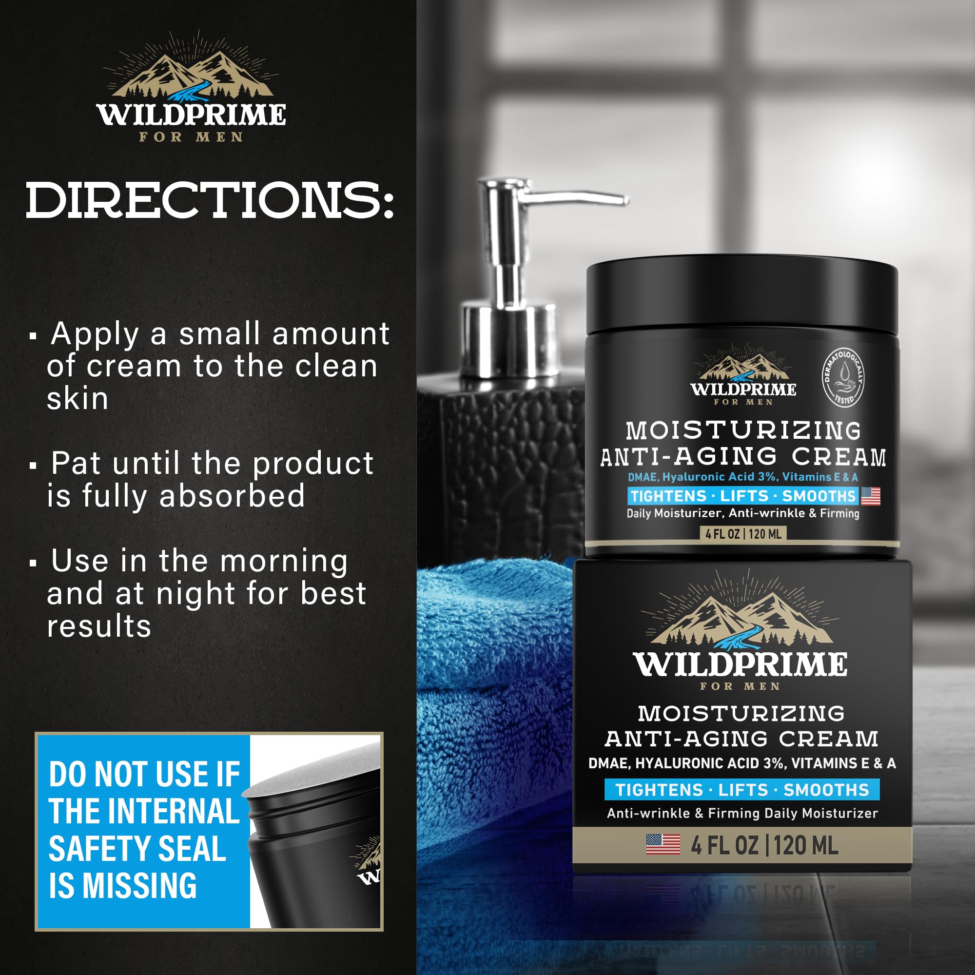 WildPRIME aftershave-use image illustrating soothing post-shave comfort